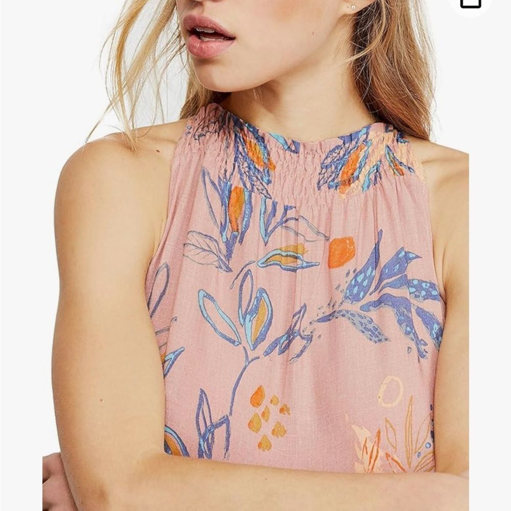 Free People Anita Ruffle Maxi Dress in Desert Rose M - Picture 3 of 9